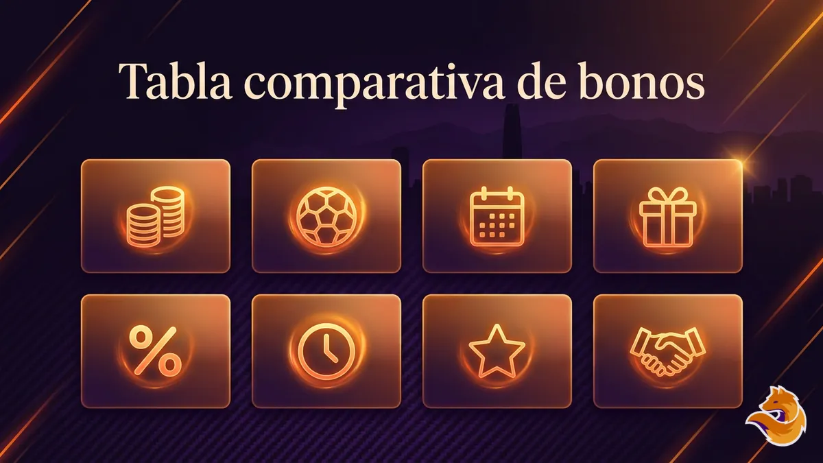 Comparación de los 8 bonos disponibles en LatamWin Chile