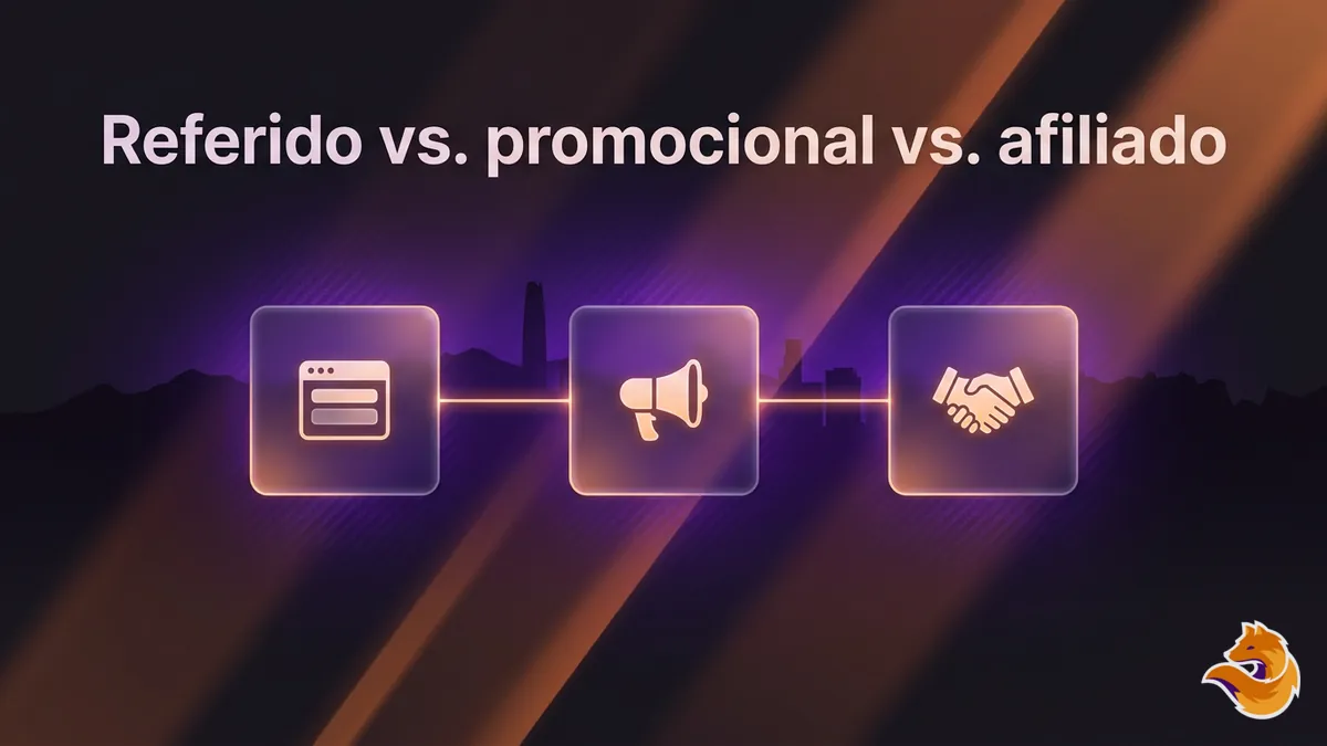Comparación entre Código de Referido, código promocional y código de afiliado en LatamWin Chile