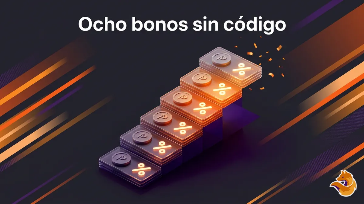 Escalera de bonos de LatamWin Chile que se activan por registro o depósito, sin código