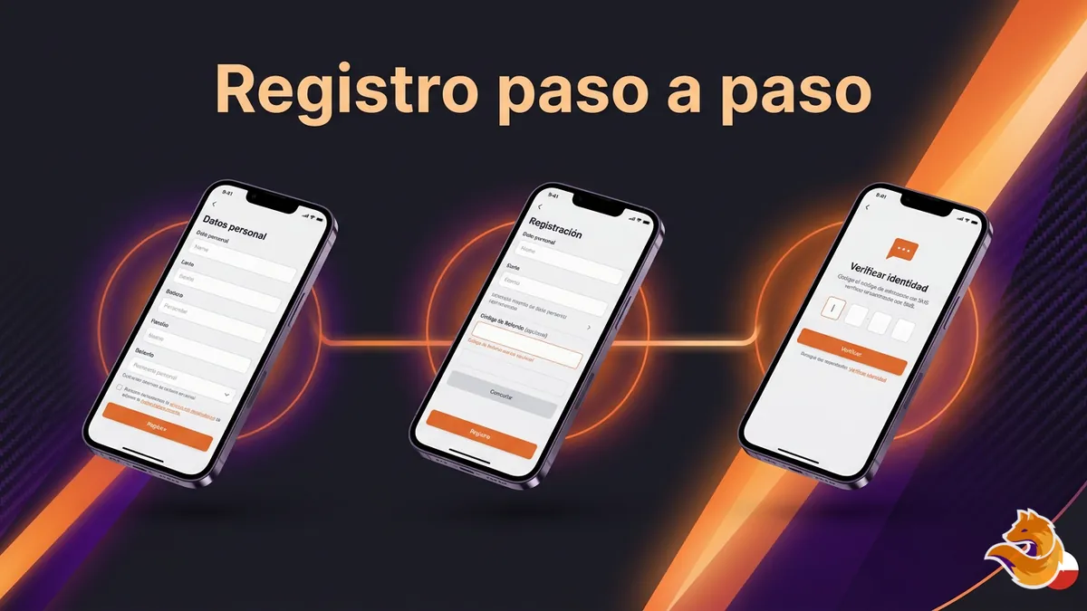Pasos del registro en LatamWin Chile con el campo Código de Referido opcional