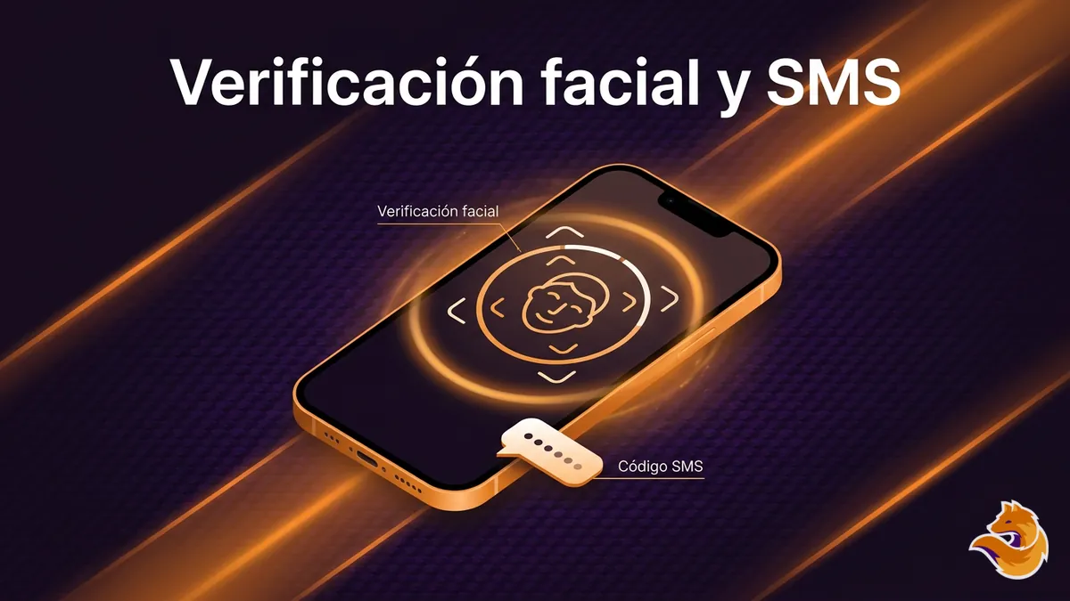 Pantalla de verificación facial y SMS tras el registro en LatamWin Chile