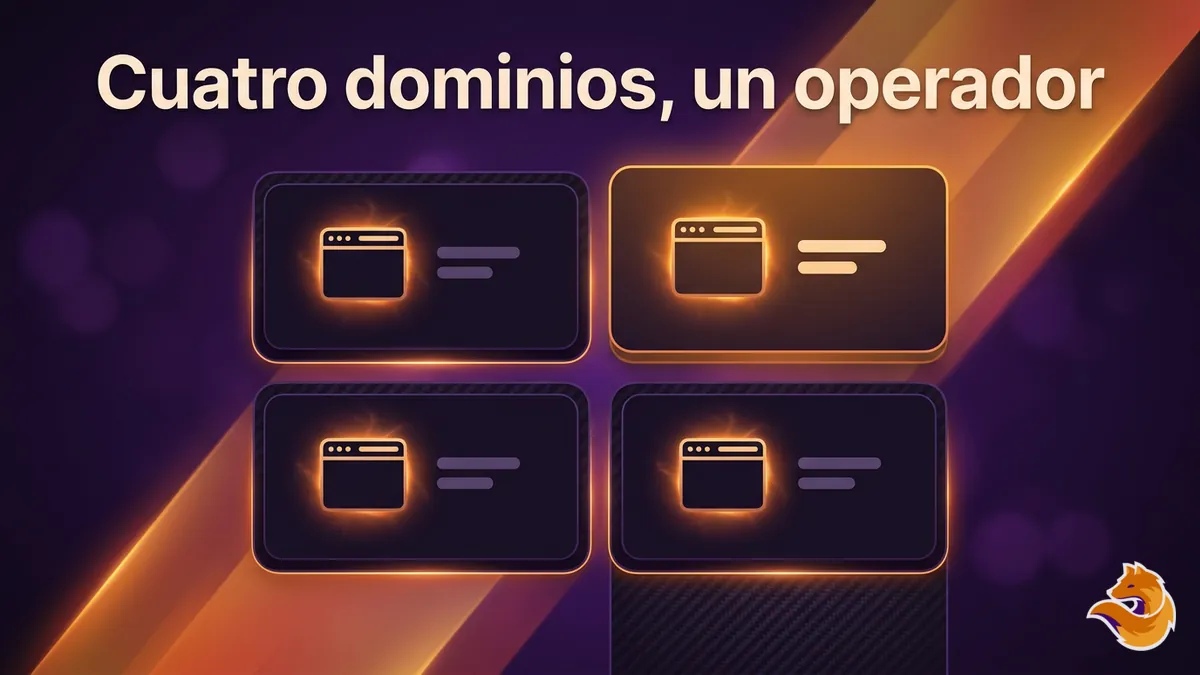 Comparación visual de los cuatro dominios oficiales de LatamWin Chile